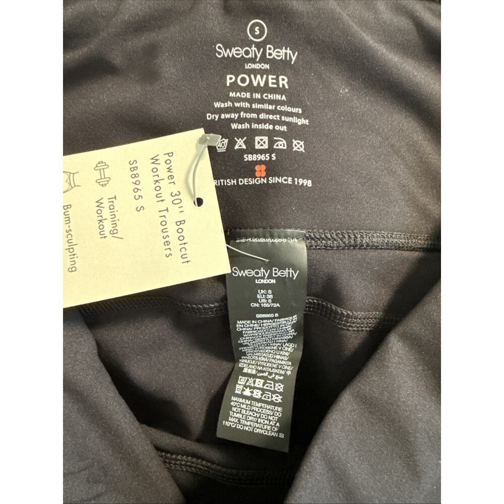 Sweaty Betty Power 30" Bootcut workout trousers leggings black pants new Small - Picture 5 of 5